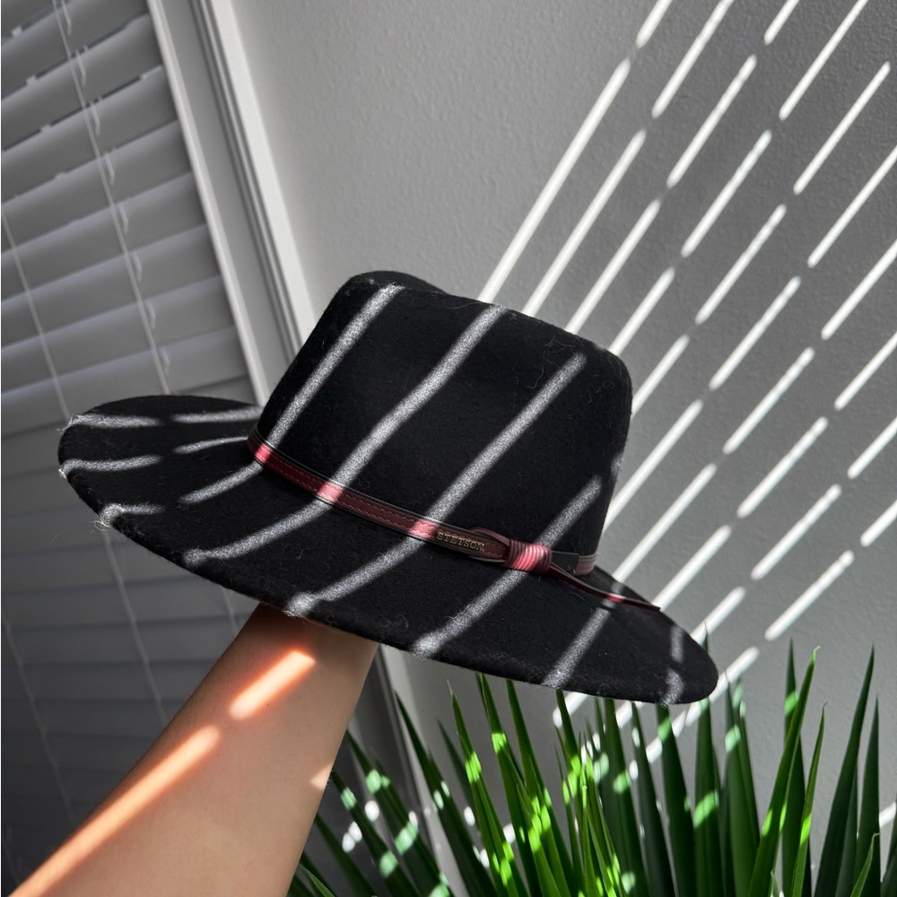 Stetson Black Hat with Pink Band